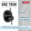 Delta Modern: Monitor(R) 14 Series Shower with Raincan, Hand Shower & Rough Valve