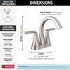 Delta Lineax(TM): Two Handle Centerset Bathroom Faucet