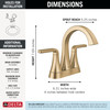 Delta Lineax(TM): Two Handle Centerset Bathroom Faucet