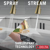 Delta Lenta(R): Single-Handle Pull-Down Kitchen Faucet with Touch<sub>2</sub>O(R) Technology