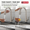 Delta Lenta(R): Single-Handle Pull-Down Kitchen Faucet with Touch<sub>2</sub>O(R) Technology