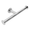 Single Post Double Roll Tissue Paper in Polished Chrome