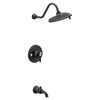 Weymouth Matte black Posi-Temp(R) Tub/Shower
