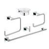 Grohe 40758001 Essentials Cube 5-in-1 Master Bathroom Accessories Set in StarLight Chrome