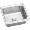 Stainless Steel Single Bowl Top Mount Bar Sink Kit with Perfect Drain in Lustrous Highlighted Satin
