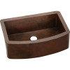 Copper Single Bowl Apron Front Undermount Sink in Antique Hammered Copper