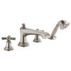Brizo Rook(R): Roman Tub Faucet with Handshower - Less Handles