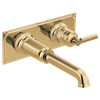 Brizo Invari(R): Two-Hole, Single-Handle Wall Mount Lavatory Faucet - Less Handle 1.2 GPM
