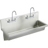 Commercial Stainless Steel Handwash Sink Package with 4 Faucet Holes in Buffed Satin Commercial Stainless Steel Handwash Sink Package with 4 Faucet Holes in Buffed Satin