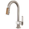 Brizo Frank Lloyd Wright(R): Pull-Down Kitchen Faucet Arc Lever with Glass Inlay Handle Kit