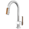Brizo Frank Lloyd Wright(R): Pull-Down Kitchen Faucet Arc Lever with Wood Inlay Handle Kit