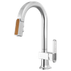 Brizo Frank Lloyd Wright(R): Pull-Down Kitchen Faucet Arc Lever with Glass Inlay Handle Kit