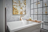 Brizo Essential(TM) Shower: 10 7/16" Classic Slide Bar Shower Arm And Flange
