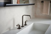 Brizo Allaria(R): Widespread Lavatory Faucet with Square Spout - Less Handles
