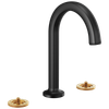 Brizo Kintsu(R): Widespread Lavatory Faucet with Arc Spout - Less Handles