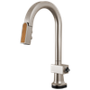 Brizo Frank Lloyd Wright(R): SmartTouch(R) Pull-Down Prep Faucet with Arc Spout and Wood Spout - Less Handle