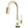 Brizo Frank Lloyd Wright(R): SmartTouch(R) Pull-Down Prep Faucet with Arc Spout and Wood Spout - Less Handle