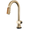 Brizo Frank Lloyd Wright(R): SmartTouch(R) Pull-Down Prep Faucet with Arc Spout and Wood Spout - Less Handle