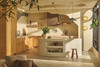 Brizo Frank Lloyd Wright(R): Pull-Down Prep Faucet with Arc Spout and Wood Wand - Less Handle