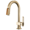 Brizo Frank Lloyd Wright(R): Pull-Down Prep Faucet with Arc Spout and Wood Wand - Less Handle