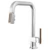Brizo Frank Lloyd Wright(R): Pull-Down Kitchen Faucet with Square Spout and Wood/Concrete Wand - Less Handle