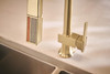 Brizo Frank Lloyd Wright(R): Pull-Down Kitchen Faucet with Square Spout and Wood/Concrete Wand - Less Handle