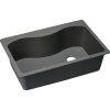 Single Bowl Top Mount Sink with Pre-scores for up to 5 Faucet Holes in Black