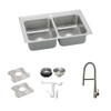 Elkay KF-LR29221 29-in X 22-in Stainless Steel Drop-in Kitchen Sink Kit