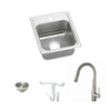 Elkay KF-LRAD1316501 13-in X 16-in Stainless Steel Drop-in Kitchen Sink Kit