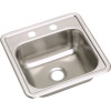 Dayton D115153 Stainless Steel Single Bowl Top Mount Bar Sink with 3 Faucet Holes in Satin