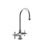 High Arch Bar Faucet with Cross Handles in Polished Nickel