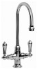 Bar Faucet with Metal Lever Handles in Olive Bronze