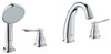 Roman Bathtub Faucet with Handshower in StarLight Chrome
