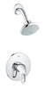 Pressure Balance Valve Bathtub/Shower Combo Faucet in StarLight Chrome