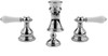 Bidet Faucet with Porcelain Lever Handles in Olive Bronze