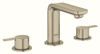 8" Widespread Two-Handle M-Size Bathroom Faucet in Brushed Nickel