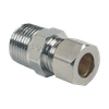 BrassCraft Compression Male Adaptor, 3/8" OD Tube, Drill Through (No Tube Stop) x 3/8" MIP