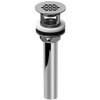 Grid Drain Assembly with Overflow in Polished Nickel