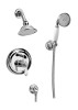 Pressure Balanced Shower with Porcelain Lever Handle in Olive Bronze