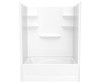 60 x 42 Veritek(TM) Pro Alcove Right Hand Drain Four Piece Tub Shower in White