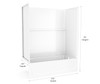 60 x 30 Optima(TM) Alcove Right Hand Drain Five Piece Tub Shower in White