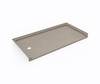 30 x 60 Swanstone(R) Alcove Shower Pan with Right Hand Drain Limestone