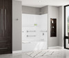 60 x 32 Optima(TM) Alcove Right Hand Drain Five Piece Fully Configured Tub Shower in White