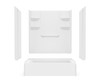 60 x 30 Veritek(TM) Pro Alcove Right Hand Drain Four Piece Tub Shower in White