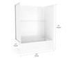 60 x 32 Optima(TM) Alcove Right Hand Drain Five Piece Tub Shower in White