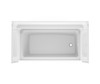 60 x 32 Optima(TM) Alcove Right Hand Drain Five Piece Tub Shower in White
