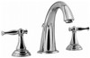 Widespread Bathroom Faucet with Metal Lever Handles in Polished Nickel