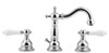 Widespread Bathroom Faucet with Porcelain Lever Handles in Olive Bronze