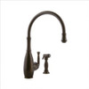 Kitchen Faucet with Metal Lever Handle and Sidespray in Steelnox