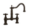 Kitchen Faucet with Metal Cross Handles in Steelnox